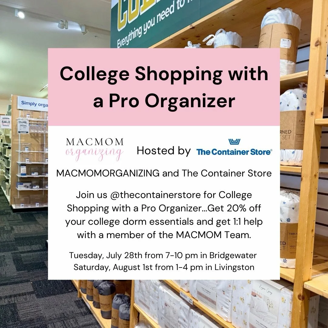 🎓 COLLEGE SHOPPING WITH A PRO ORGANIZER 🎓

Heading off to college? Don&rsquo;t shop the dorm aisles alone! 🛒💙

Join us at @thecontainerstore for College Shopping with a Pro Organizer and get 1:1 help from a member of the MACMOM Team as you shop f