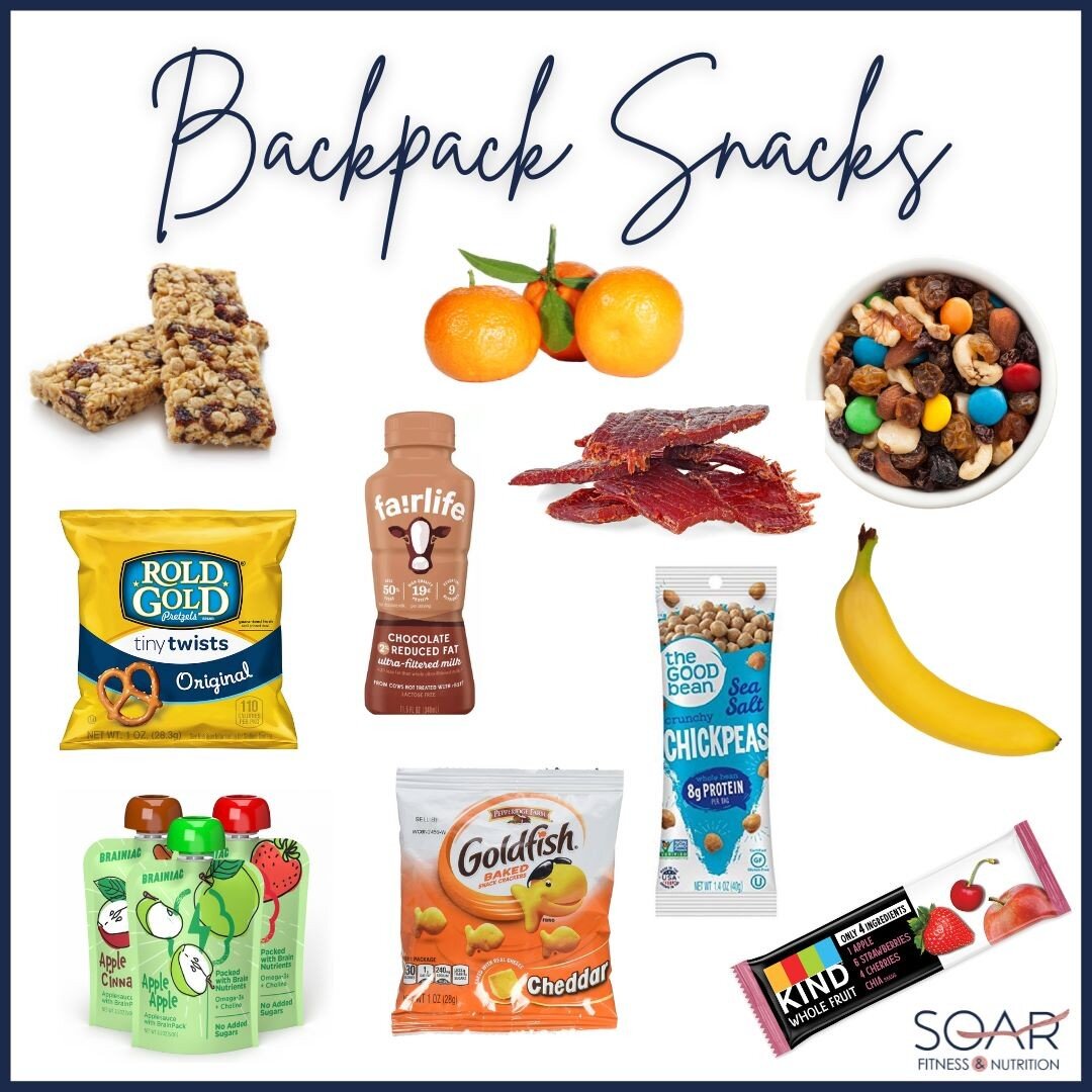 Running late and forgot your food? 🍓

It happens! 

However, you can be prepared by always having some back up snacks in your backpack 🎒 or locker.

When planning out a backup snack, think shelf-stable items.

What's your favorite backpack snack!? 