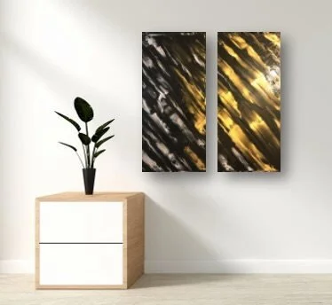escape 
10"x20" each, recycled canvas | SOLD