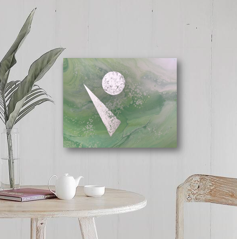 float 
16"x20" | $95 
acrylic and silver leaf