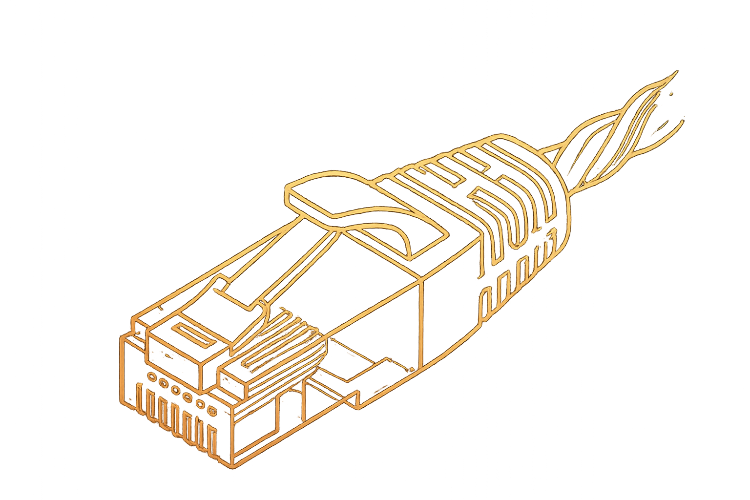 Glowing Ethernet Connector on Hexagonal Grid.png
