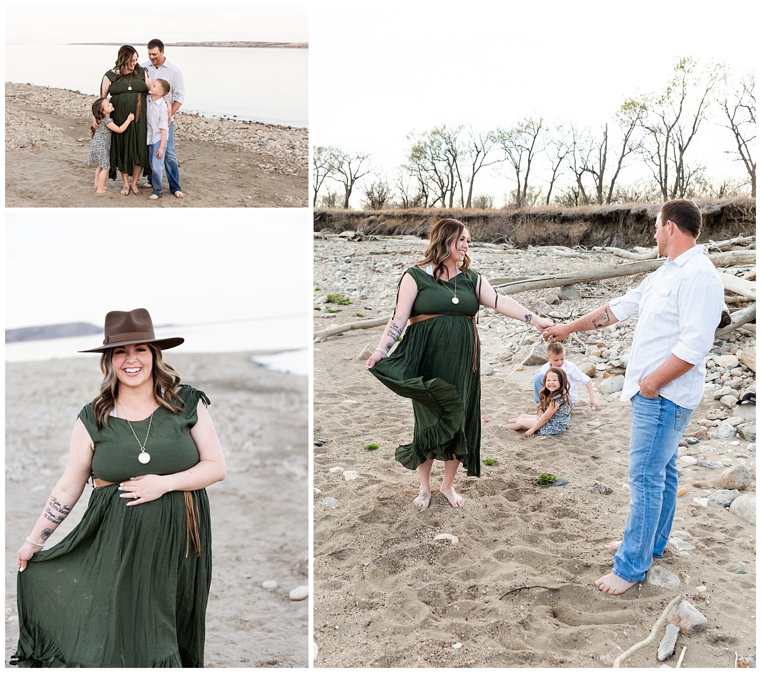 Maternity session in Williston, North Dakota. Family styled by using Style and Select.