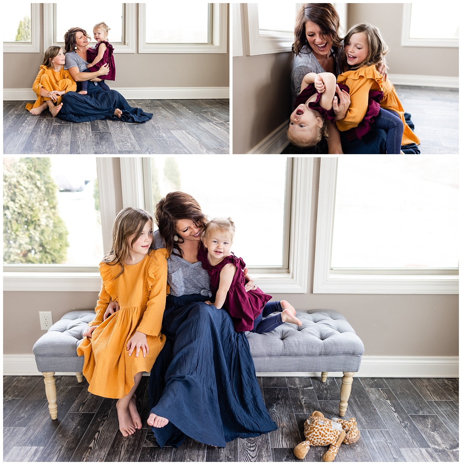 Mom and daughters styled with Style and Select for North Dakota motherhood session.