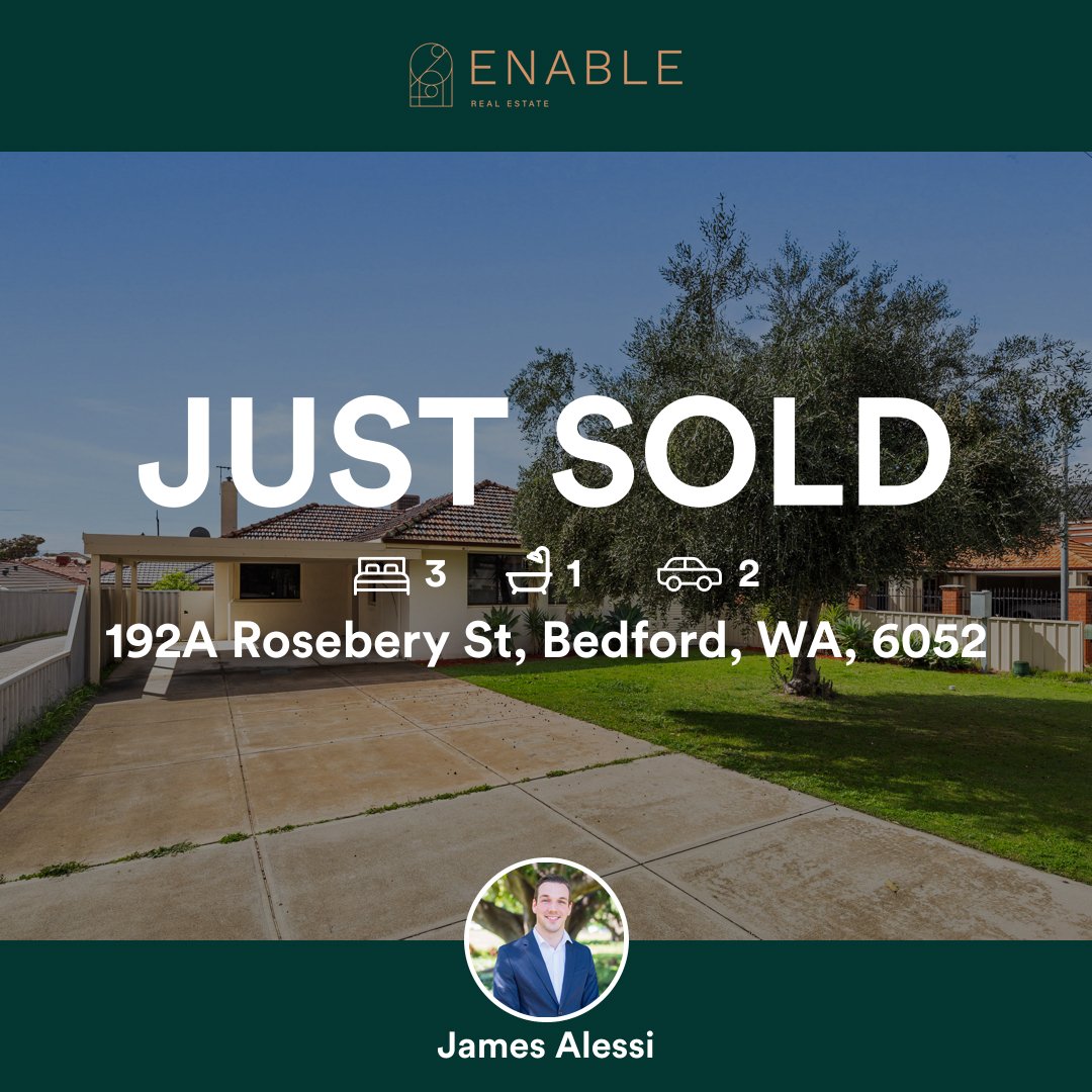 🛌 3 🛀 1 🚘 2
📍 192A Rosebery St, Bedford, WA, 6052

Our agent&rsquo;s latest sale on RateMyAgent



...
#ratemyagent #realestate #Enable_Real_Estate__Salter_Point