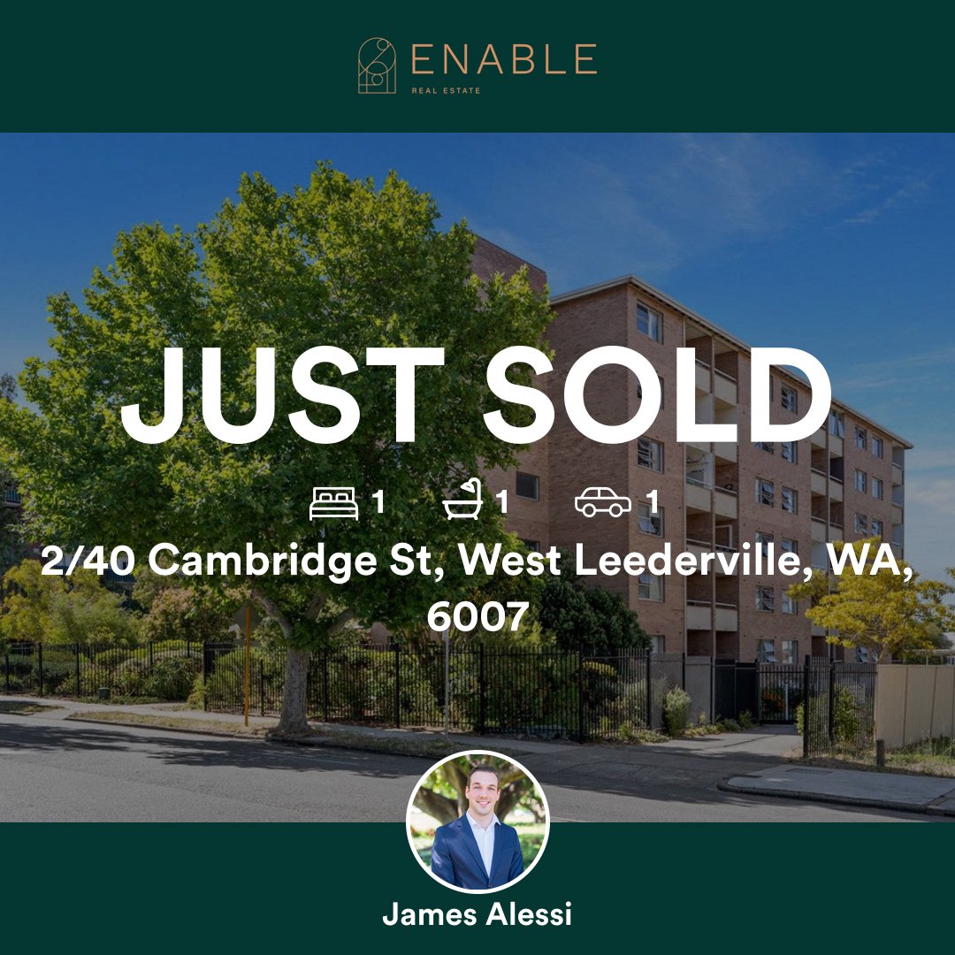 🛌 1 🛀 1 🚘 1
📍 2/40 Cambridge St, West Leederville, WA, 6007

Our agent&rsquo;s latest sale on RateMyAgent



...
#ratemyagent #realestate #Enable_Real_Estate__Salter_Point