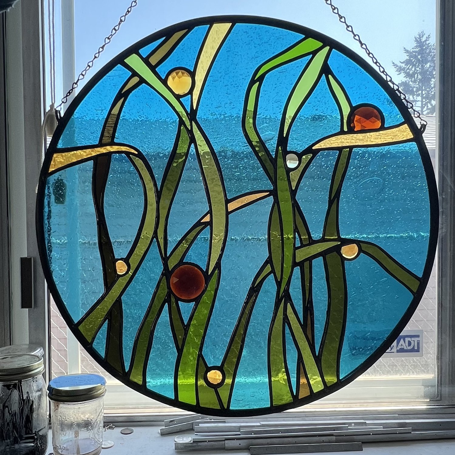 シーグラスアートハナミズキ Seagrass — Wavehaven Glass
