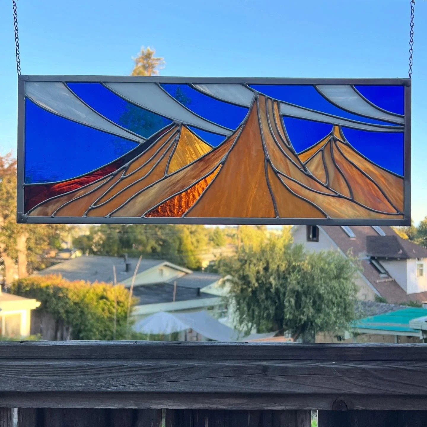 Encore weekend for Santa Cruz Open Studios starts tomorrow! Oct 18-19 11am-5pm #stainedglassmountains #landscapeart #stainedglass #mosaicart