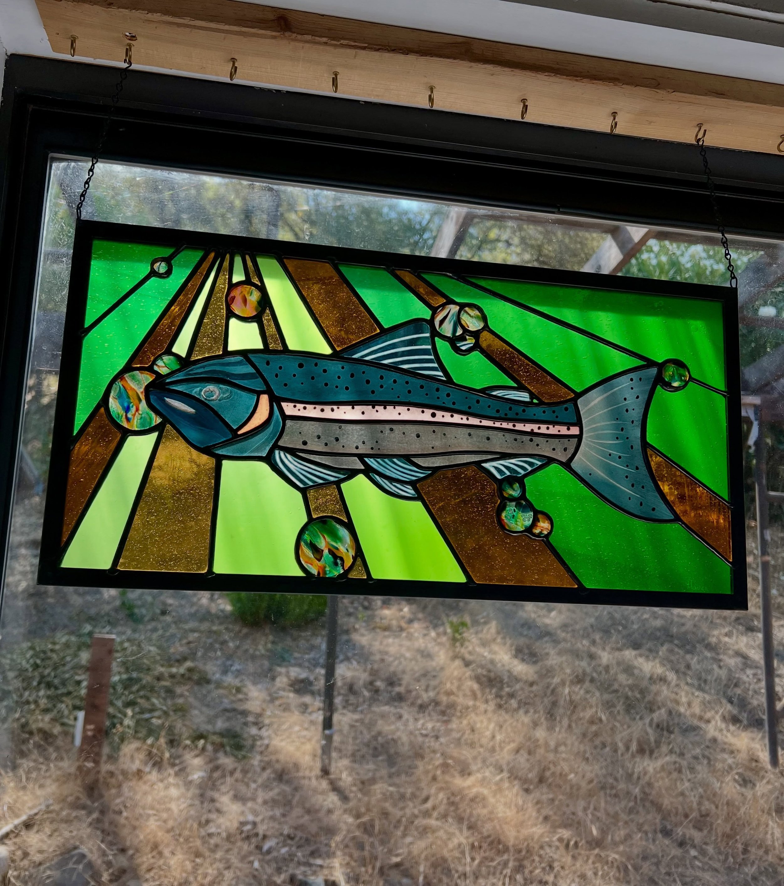 Maybe this fish thing is becoming a collection? #fishart #stainedglass #flyfishinglife