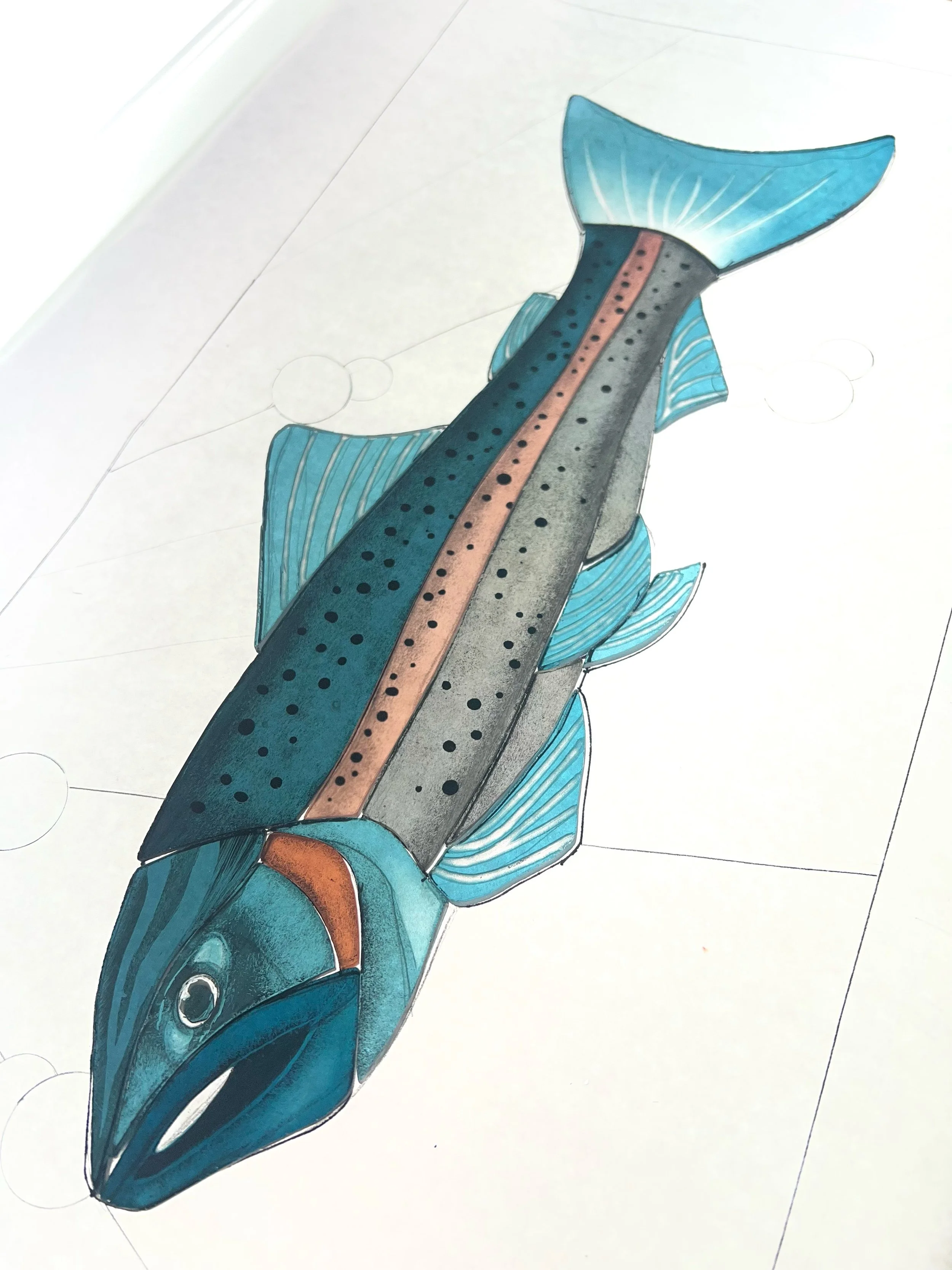 New fish in the works! #fishart #flyfishinglife #stainedglassart