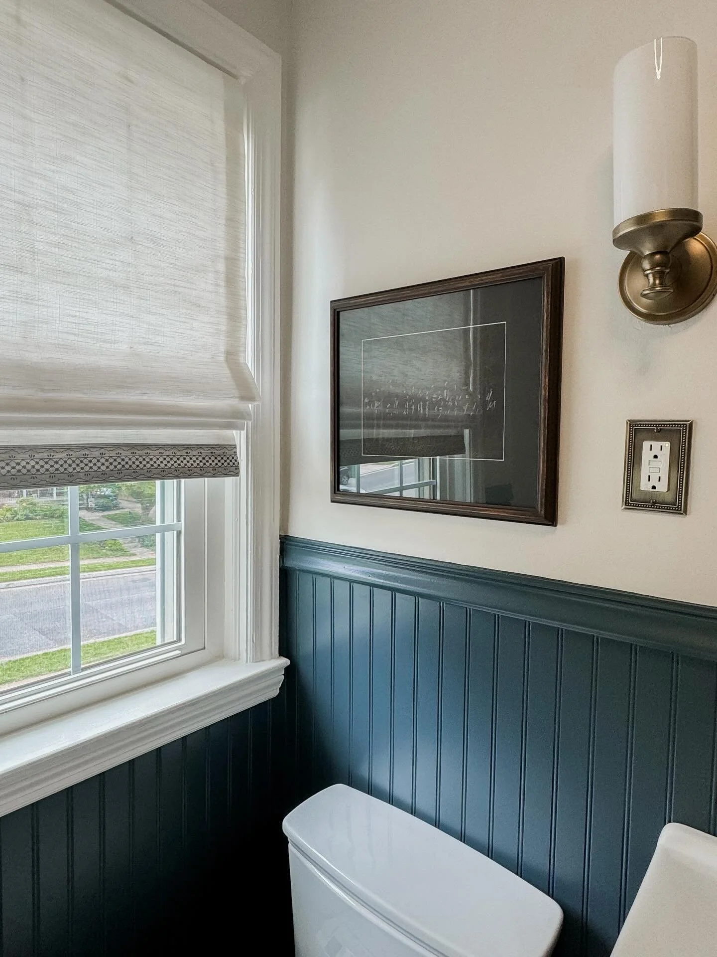 Custom window treatments instantly elevate a space. Here is one I did a few years ago, it is a cream linen with a decorative tape. It turned out beautiful!