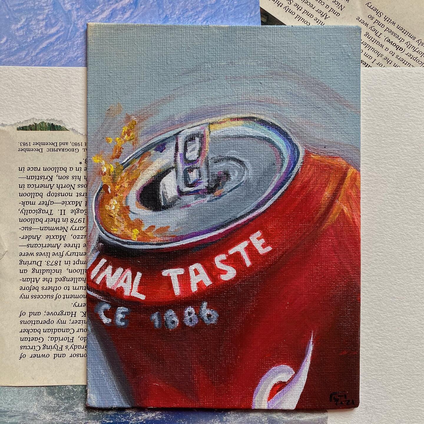 im tryna learn to paint things other than faces .... how&rsquo;d I do!?⁣
⁣
⁣
⁣
⁣
⁣
⁣
⁣
#painting #art #artist #drawing #artwork #paint #artistsoninstagram #illustration #contemporaryart #sketch #instaart #artoftheday #watercolor #cocacola #draw #acry