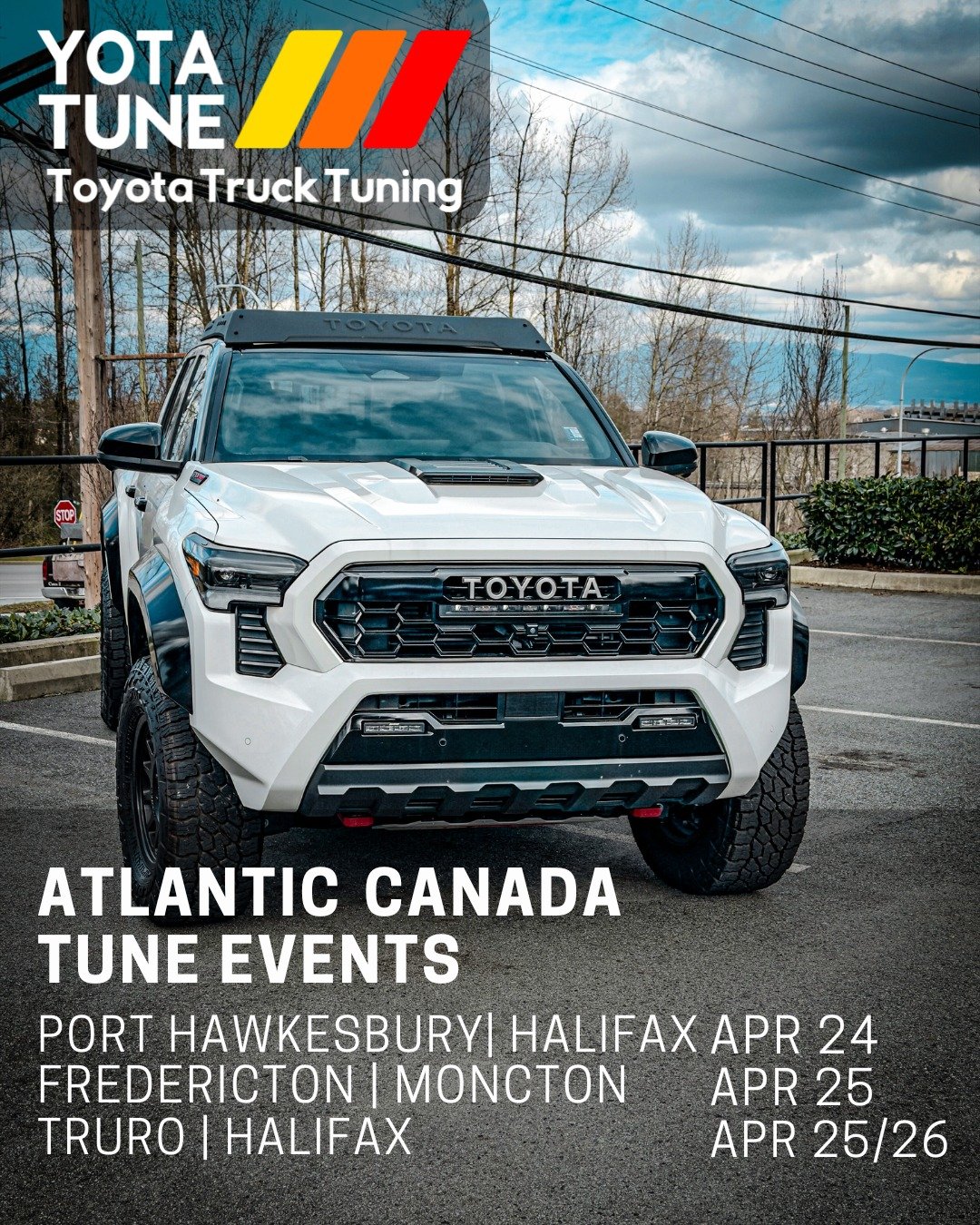 Hurry! We are lamest fully booked for our upcoming tune events in NS/NB!

For our customers in Cape Breton we added another stop in Port Hawkesbury. 

April 24: Port Hawkesbury, Halifax
April 25: Moncton, Fredericton, Halifax, Truro
April 26: Halifax
