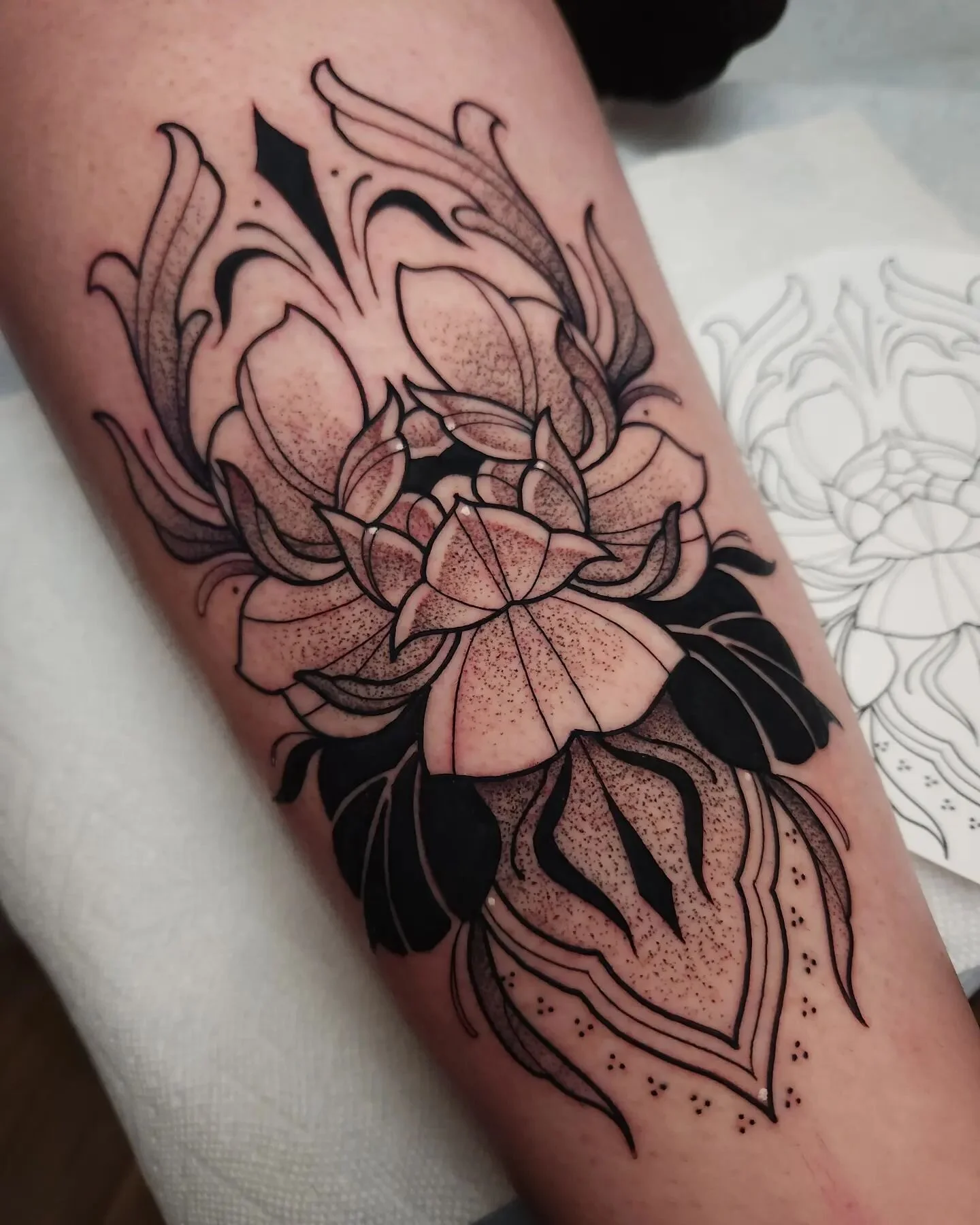 Some flash I made yesterday for Rosaliz! Had a blast giving this piece a forever home. Thanks so much for sitting tough and getting cool stuff from my flash book :)❤️ thanks for looking!
.
.
.
Book @ ilenagonzaleztattoo.com
.
.
.
#empireinks#musotoku