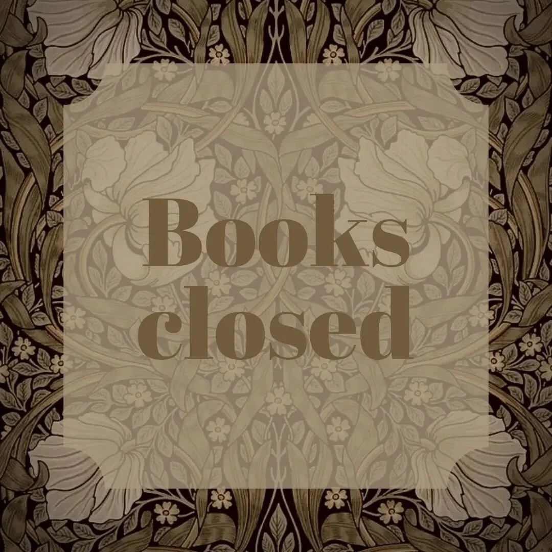 !!BOOKS CLOSED!!
Well I am absolutely speechless on the amount of submissions I got this booking period! If you have sent an email before this post this will not affect you as I am still working on emails! But due to the high volume , I can not take 