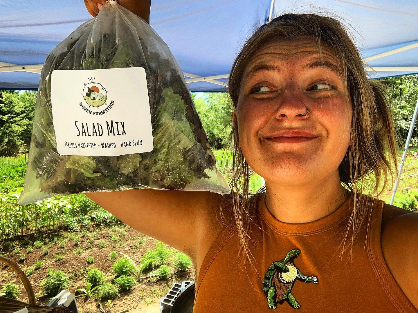 Soooooo much salad mix headed to market tomorrow! And SO many other veggies to make your salad complete.

Stop by Montague Market from 9- noon thirty to catch me slingin some farm fresh goooooods

OR

Stop by and say hi to @vstarkphotos at @sweetwate