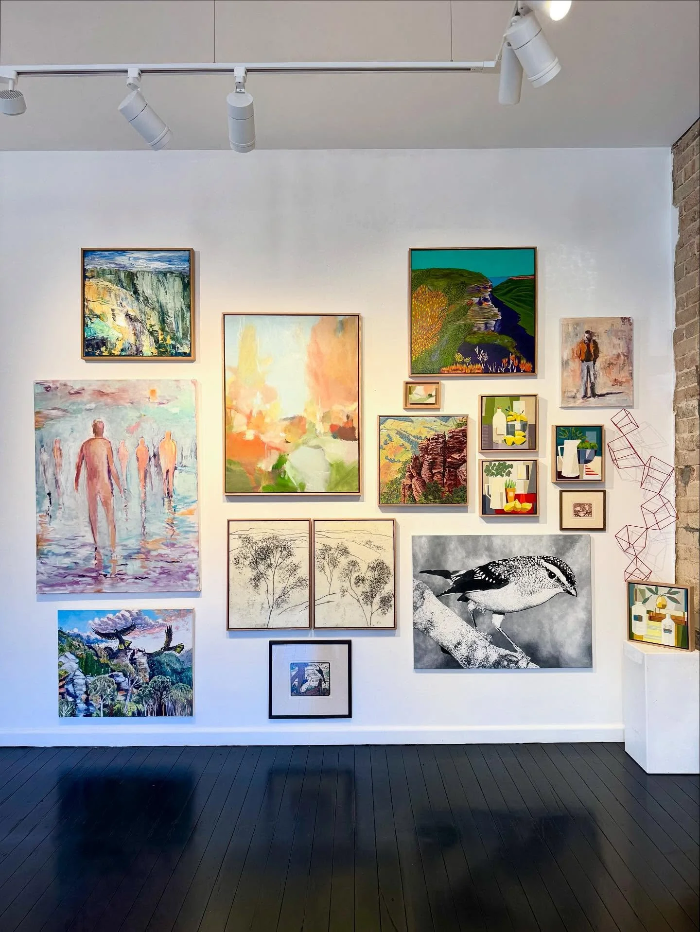 Interior of Day Gallery Blackheath with contemporary artworks displayed on white walls in a modern exhibition space