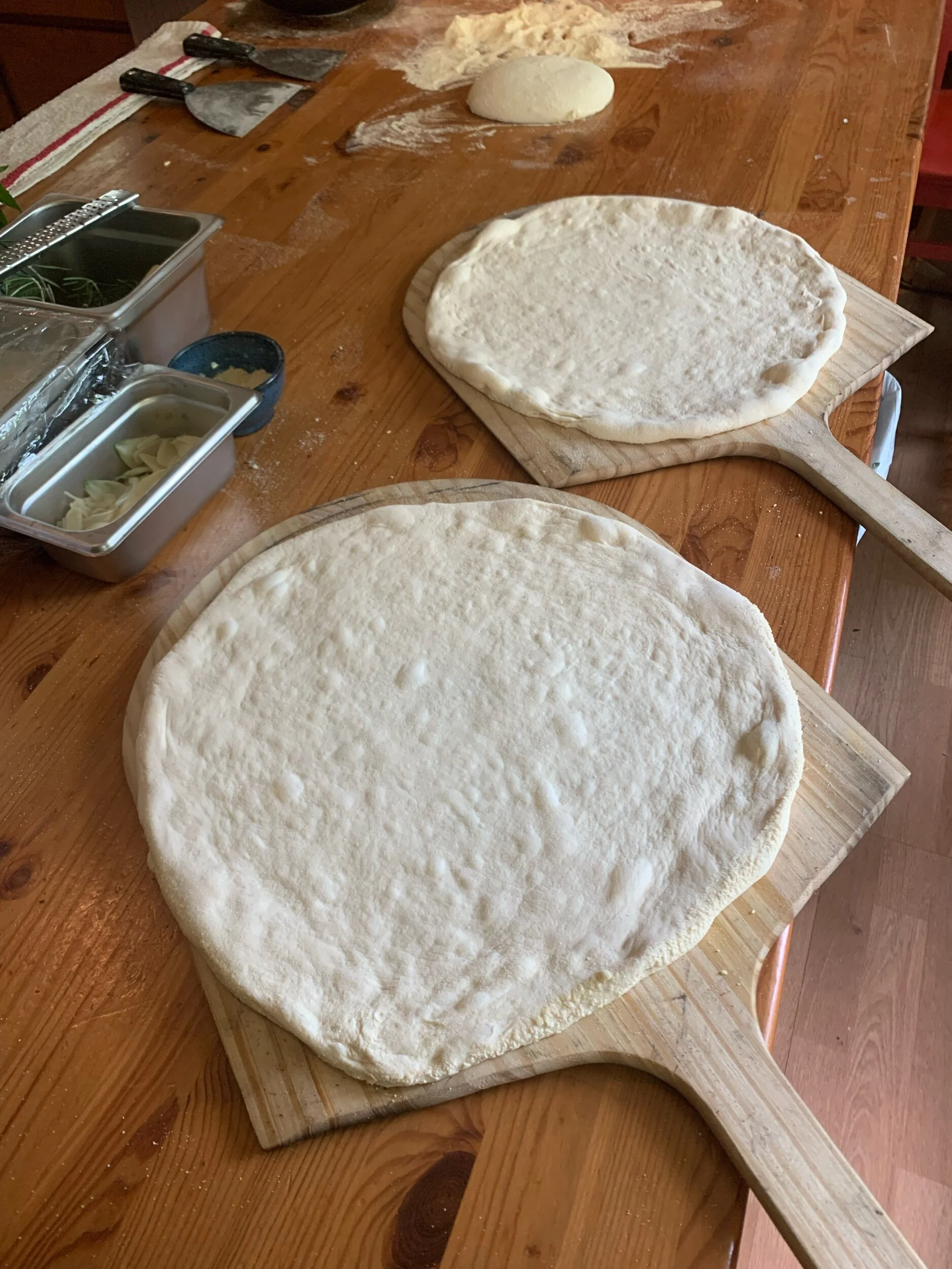 Ready to be topped and fired in my hand built oven!