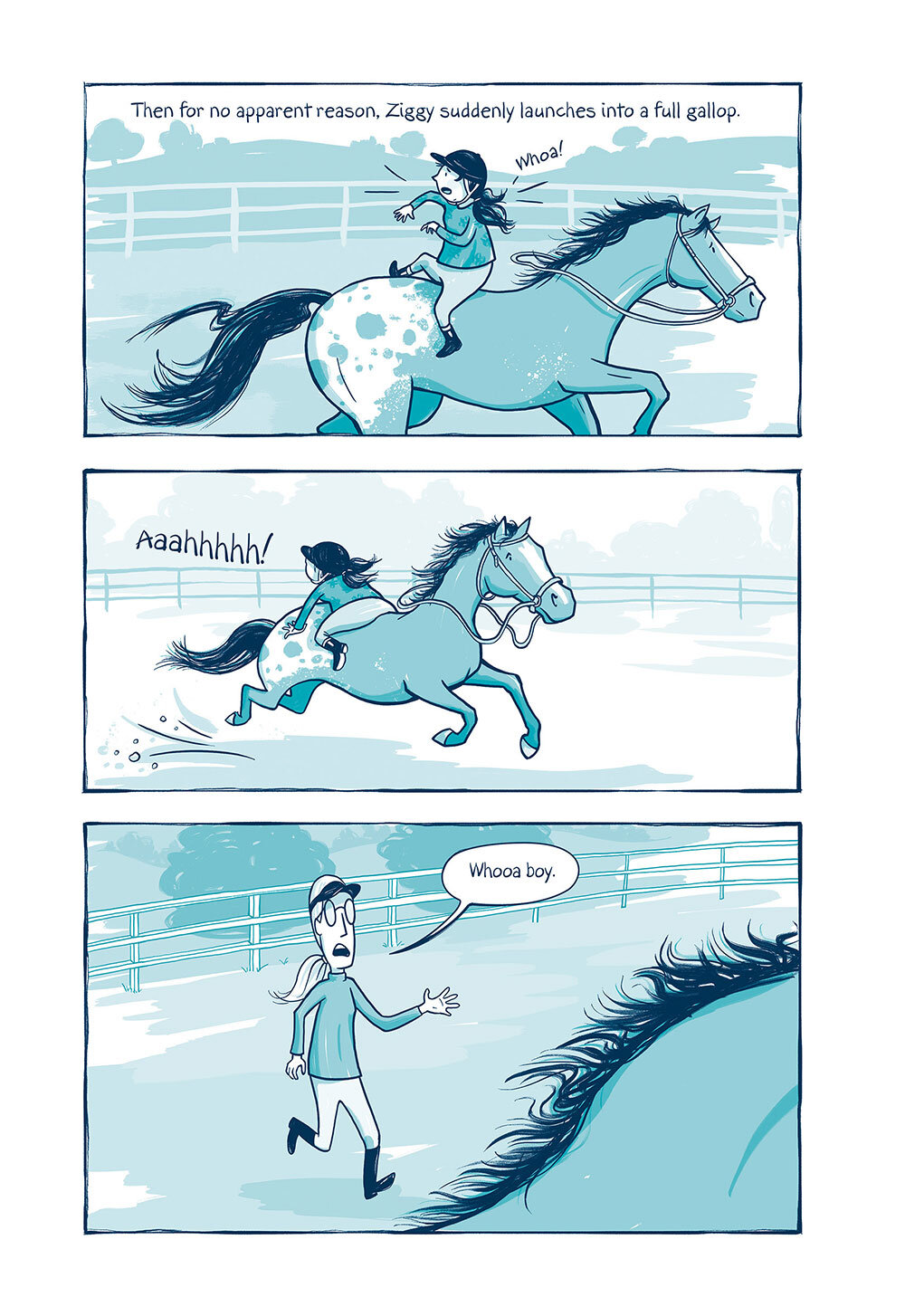 Horse Trouble Book Interior Illustration