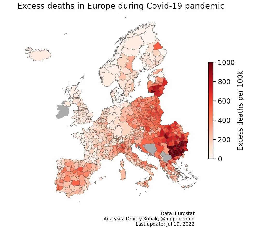 Pandemijski višak smrtnosti u Hrvatskoj