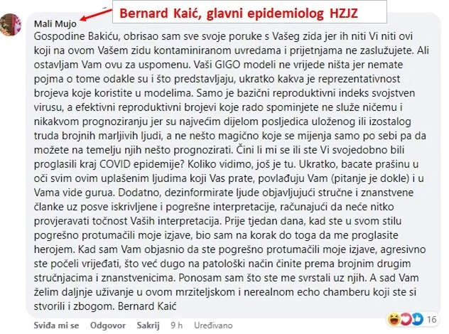 Teško neznanje i nerad glavnog epidemiologa HZJZ