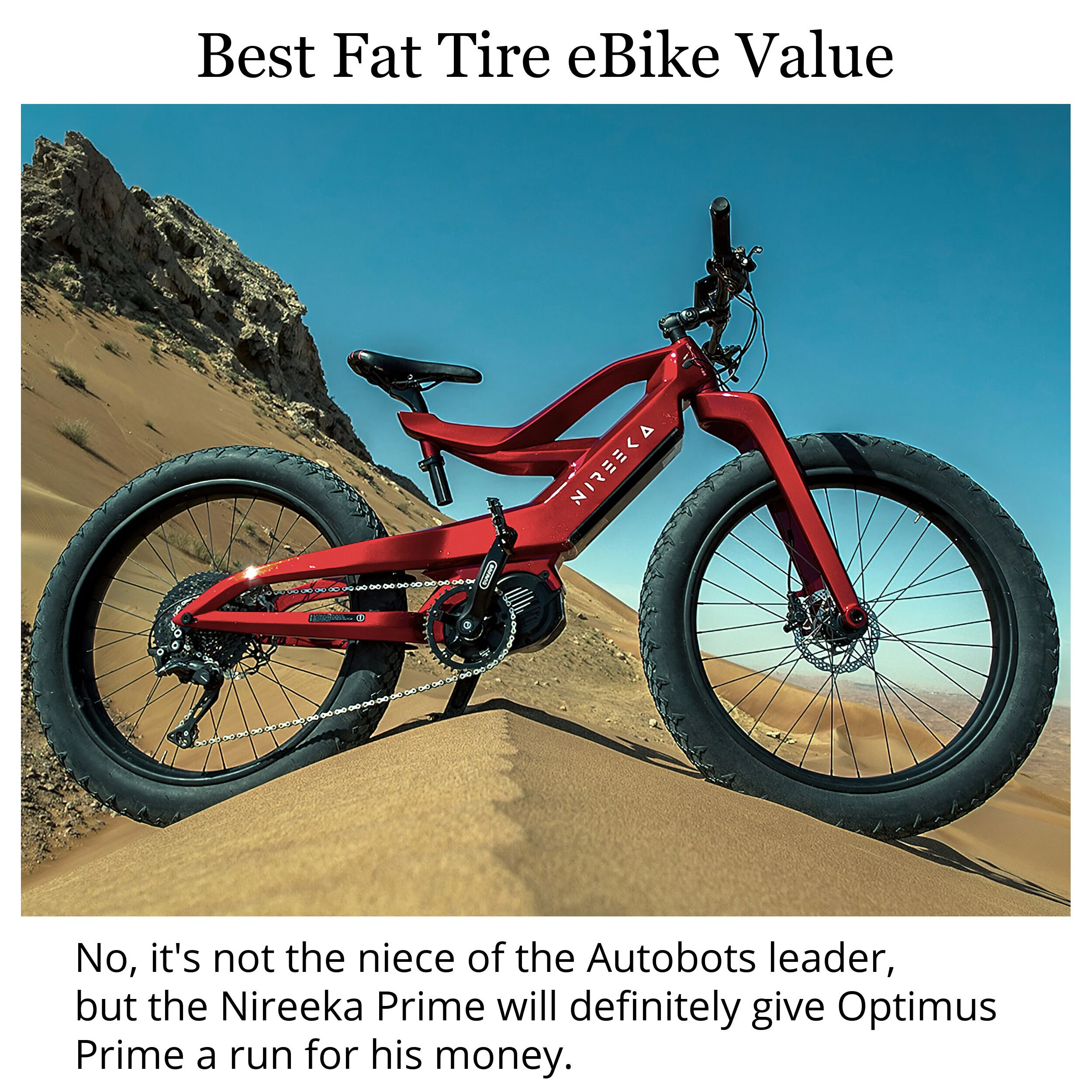 This eBike has some Huge Tires and a 