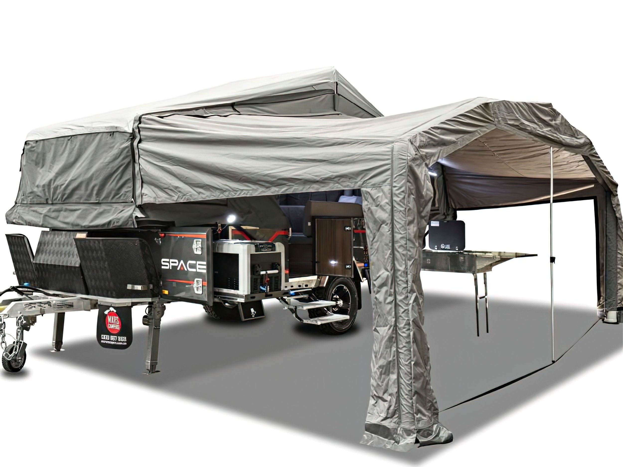 Pop-up Self-inflating Camper Trailer