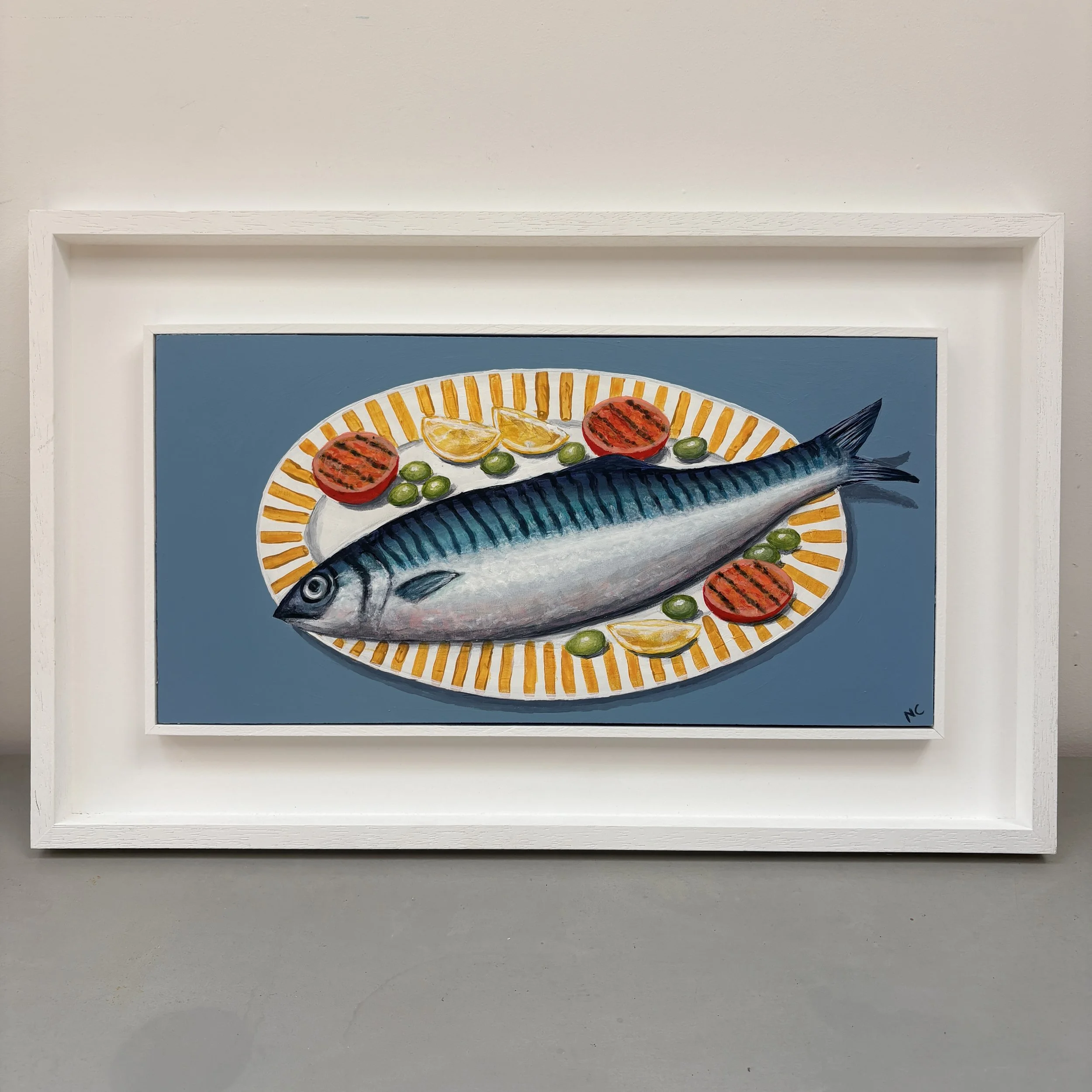Fish Platter with Yellow Stripes