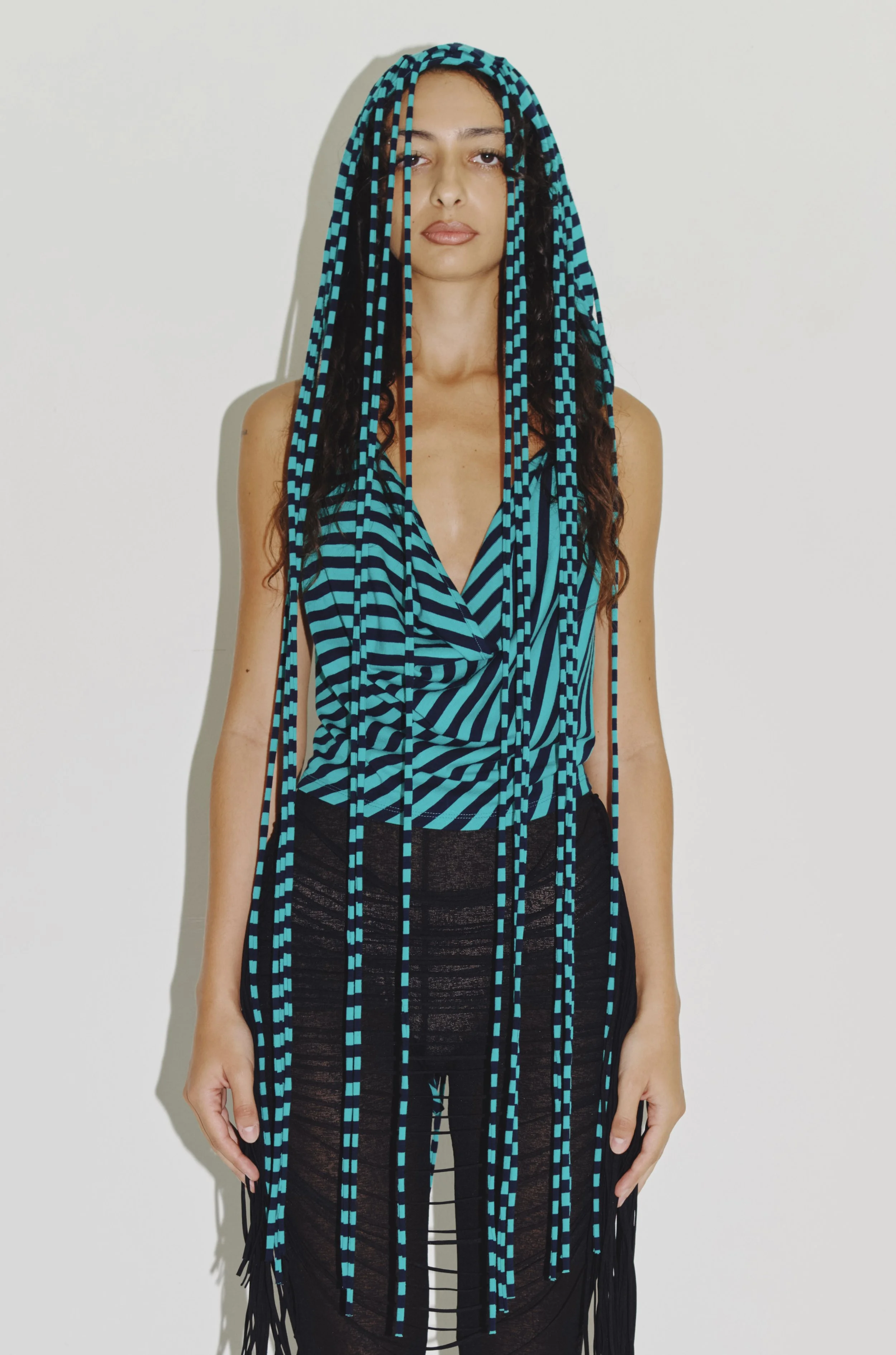.parachute hood halter mint/navy