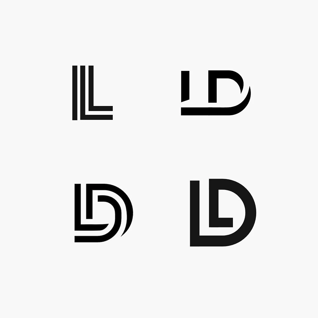 Worked on some identities a little while ago on the start of a rebrand for a digital agency, was nice exploring different ways an L and a D can fit together (apart from the first concept). These are just a few from many.

Might be able to use them so