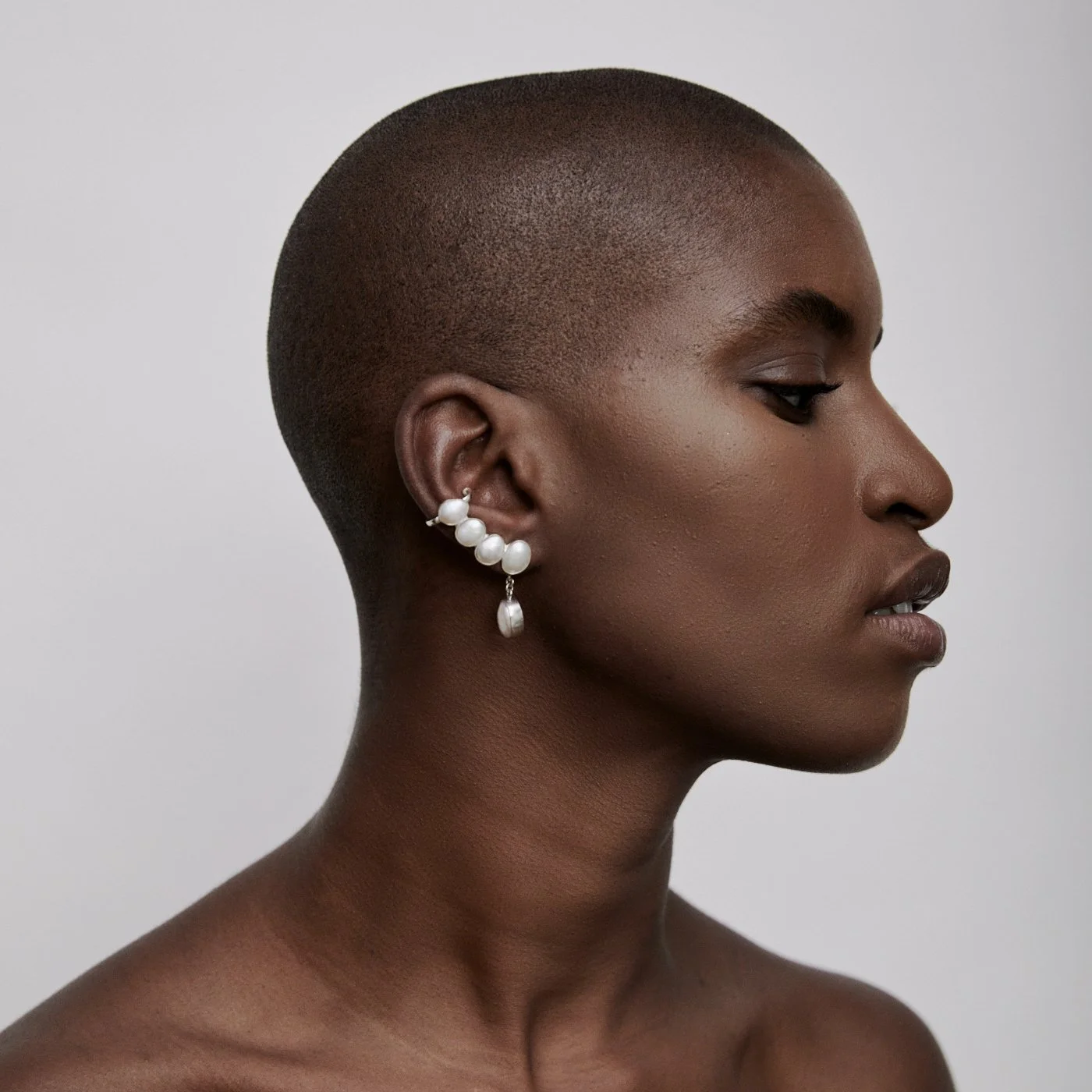 Liminal cascade earlink w/ Pearl Pendant