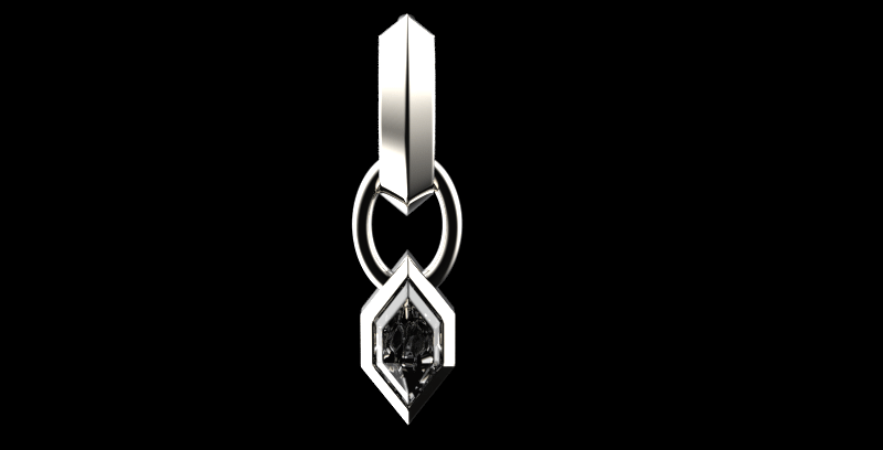 Liminal Chain Earrings w herkimer diamond..gif