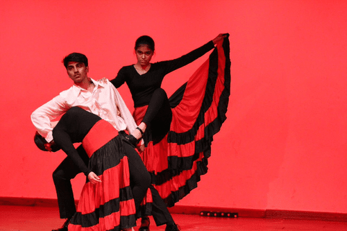 Students engaged in the arts