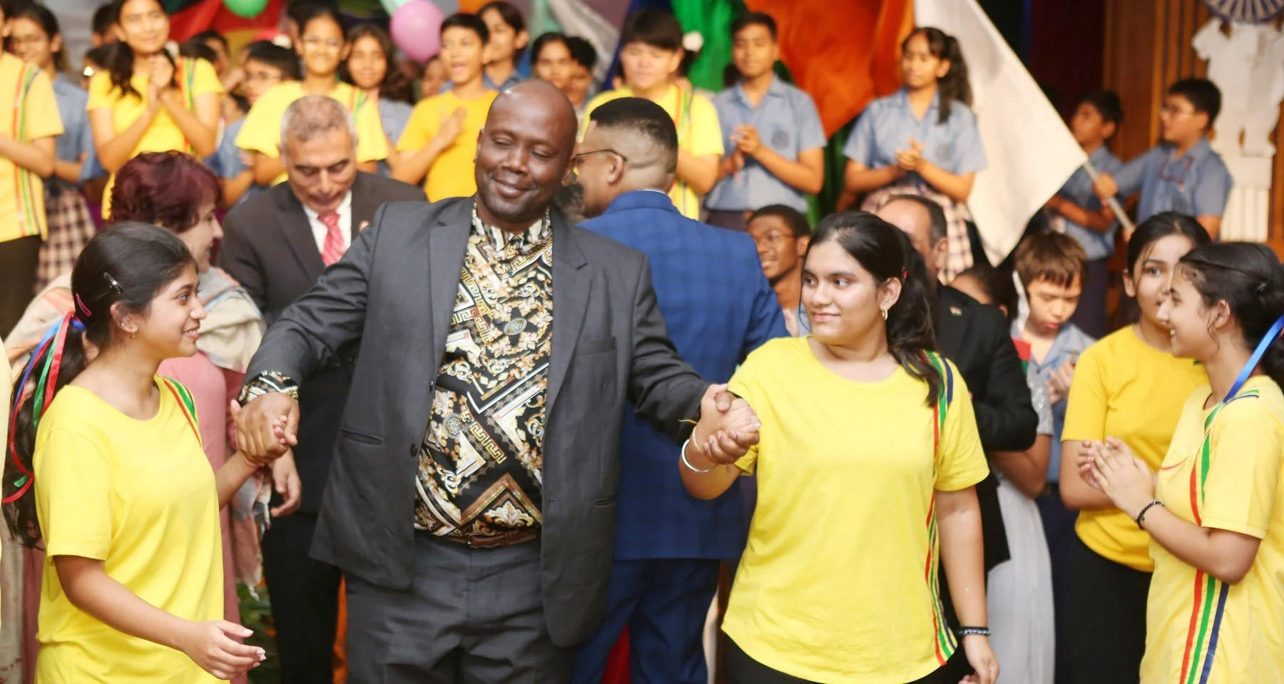 Students on an international exchange programme