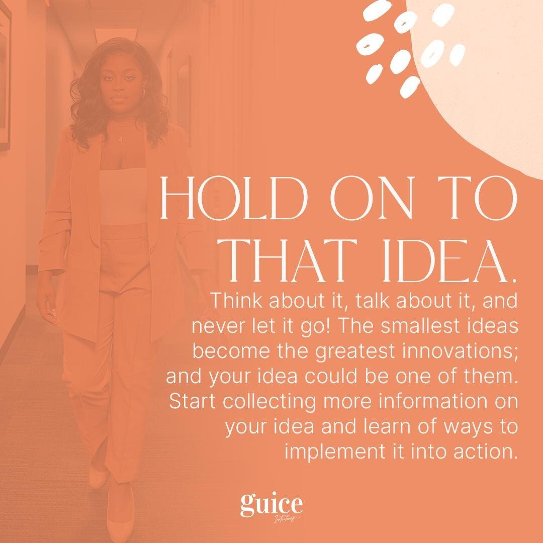 If you're a creative at heart, your mind probably comes up with a multitude of ideas and ambitions. When that happens, hold on to those ideas and write them down! ✏️

Guice Initiatives started with an idea. It was challenging to believe it's capabili