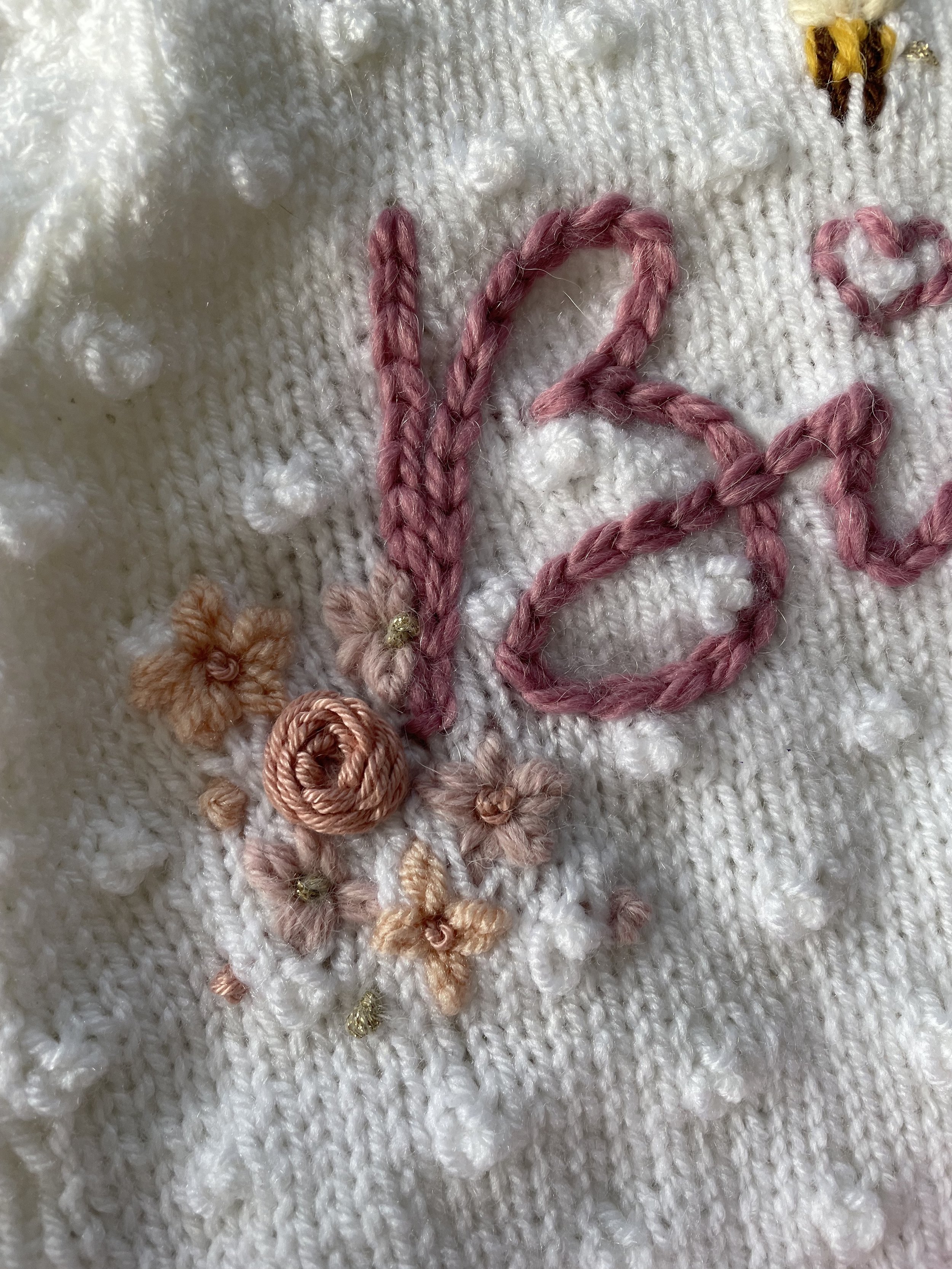 Emily Knit with Rose Pink Embroidery (Copy)