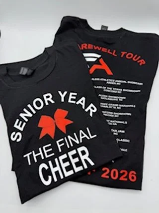 Cheer team t shirts with DTF printing