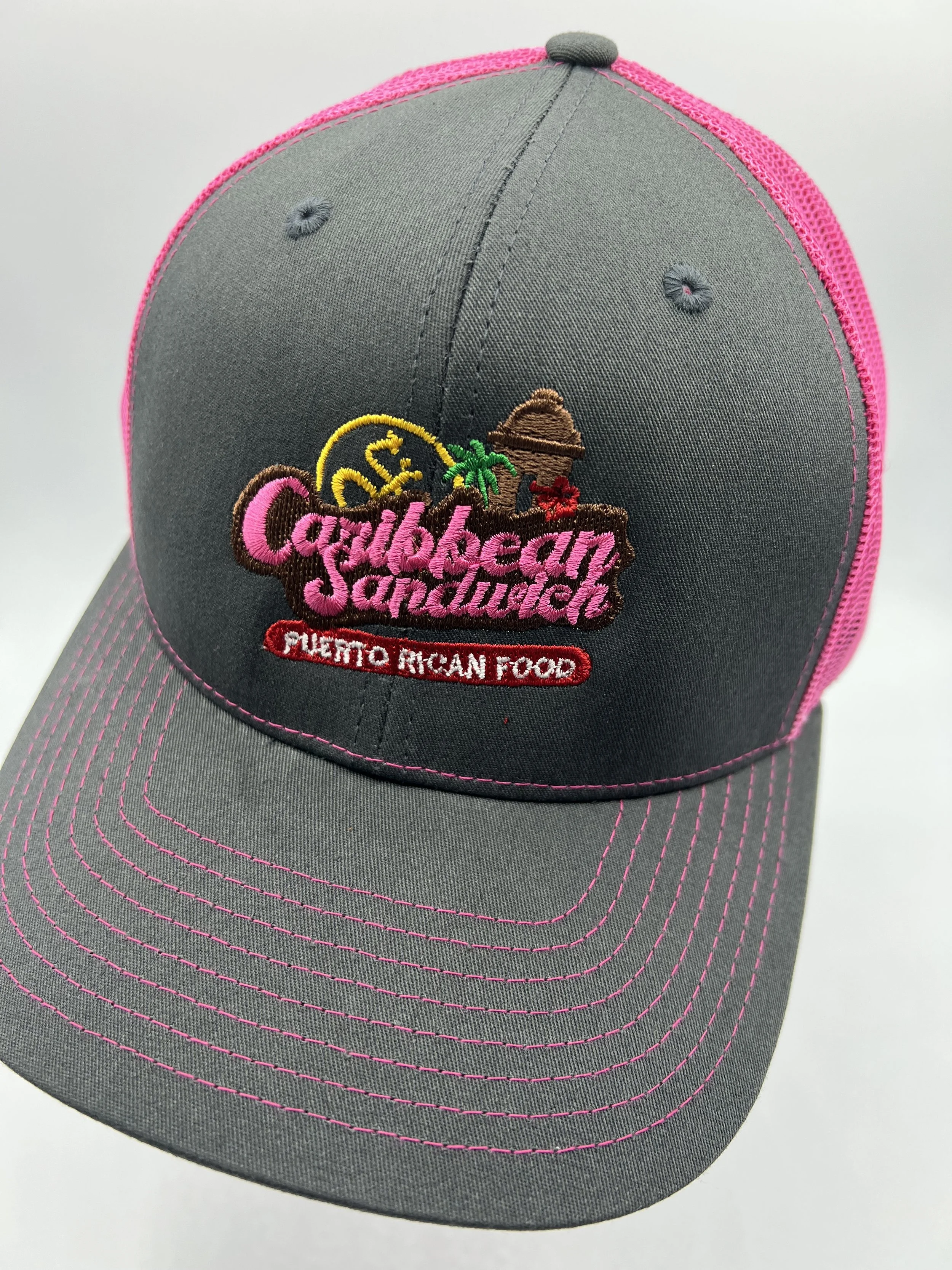 Branded hats with embroidered company logo