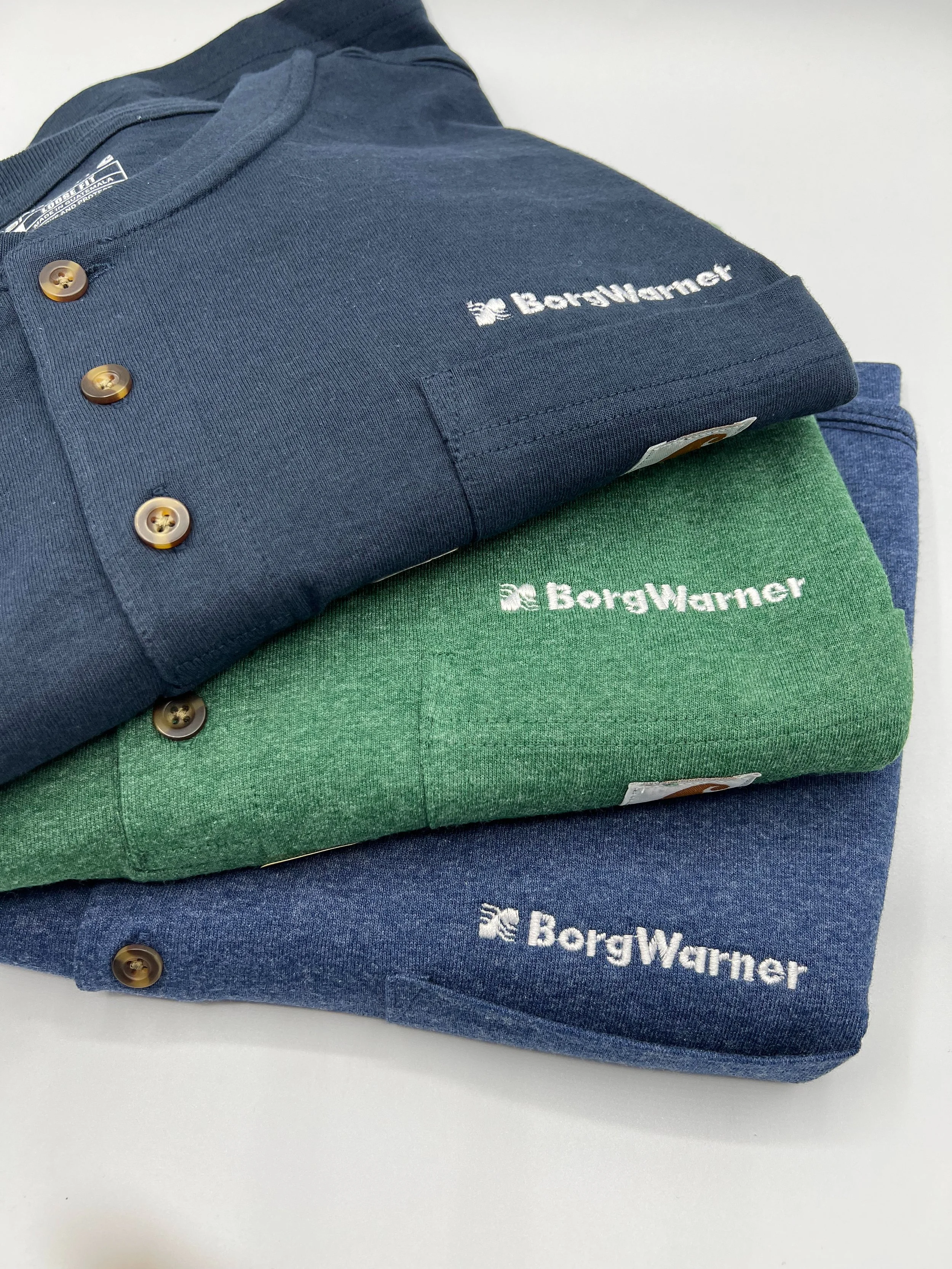 Employee uniform embroidery – clean logo placement