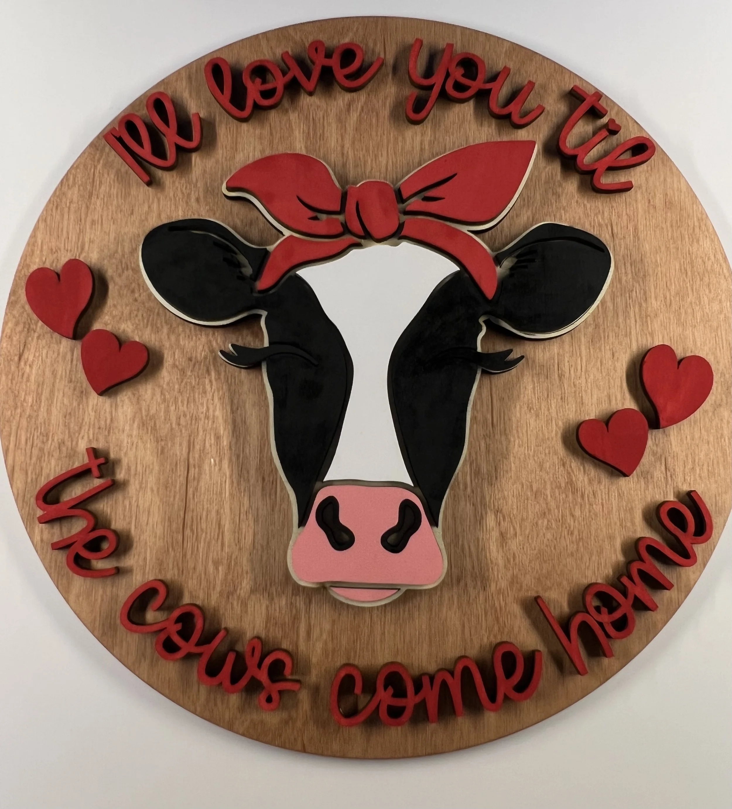 Seasonal laser-cut sign