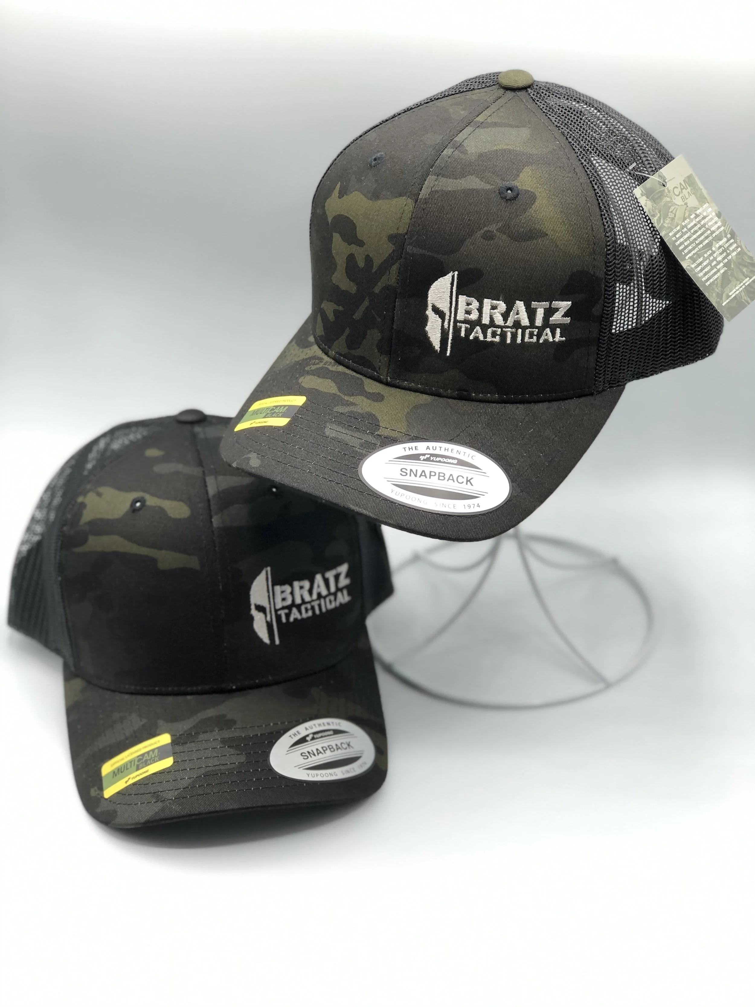Team hats with embroidered logo