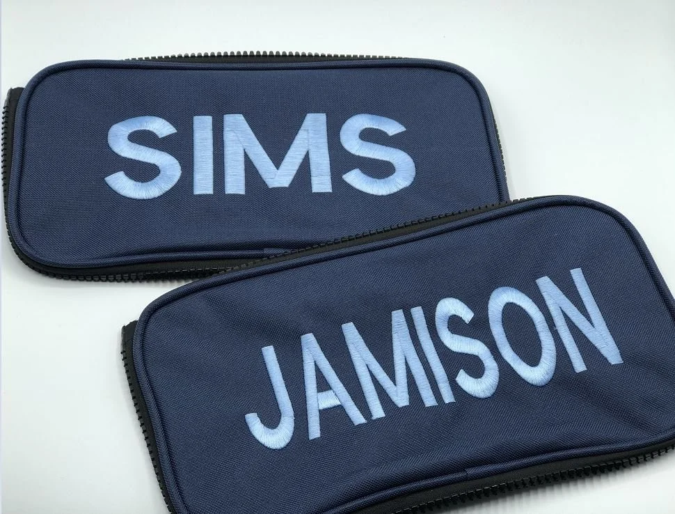 personalized bat bag embroidery design