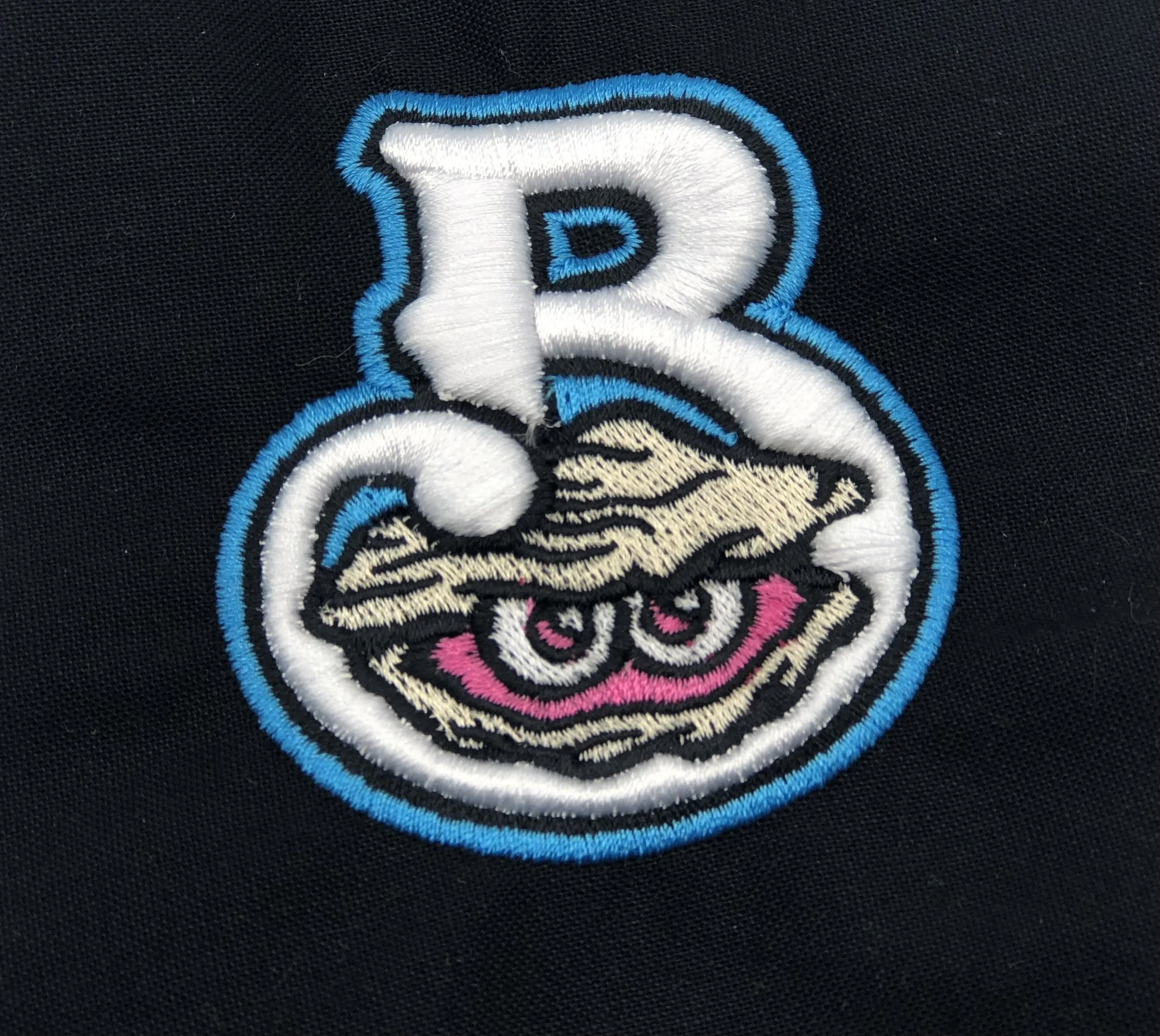 Close-up embroidery stitch detail