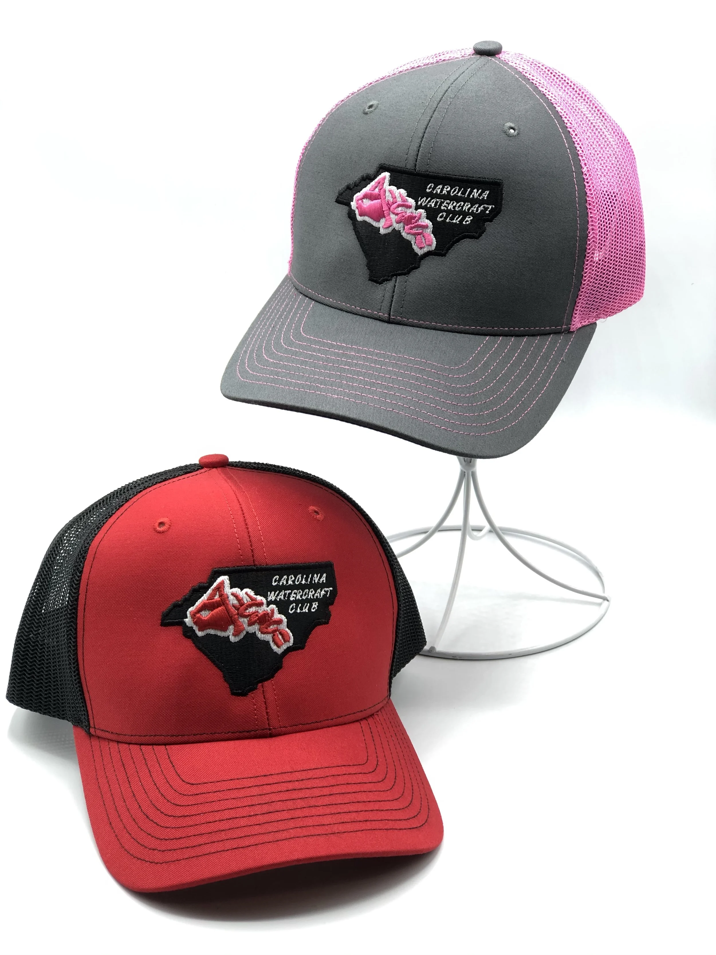 Team hats with embroidered logo