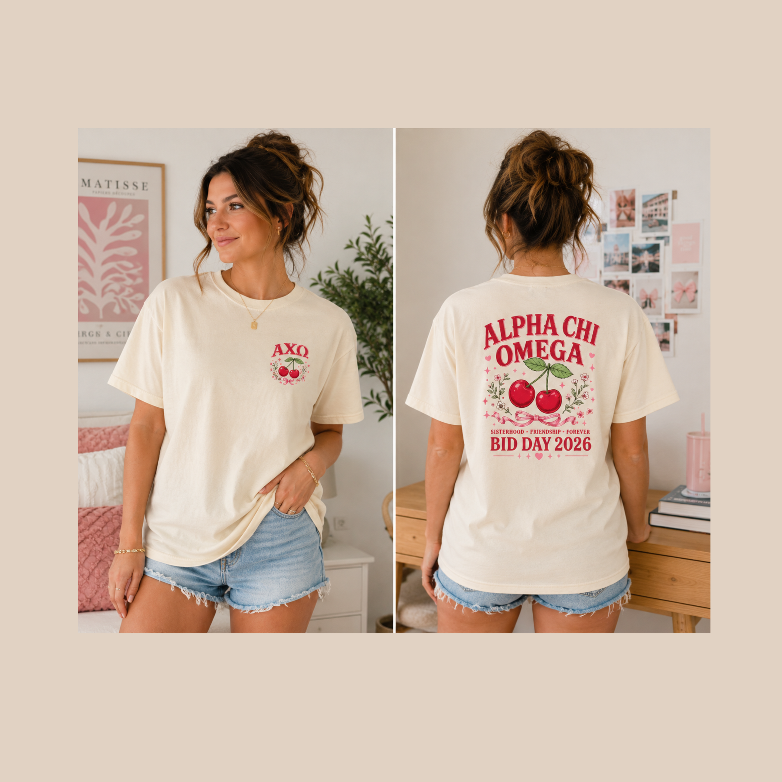 Alpha Chi Omega Cherry Bid Day 2026 Shirt – AXΩ Recruitment Tee