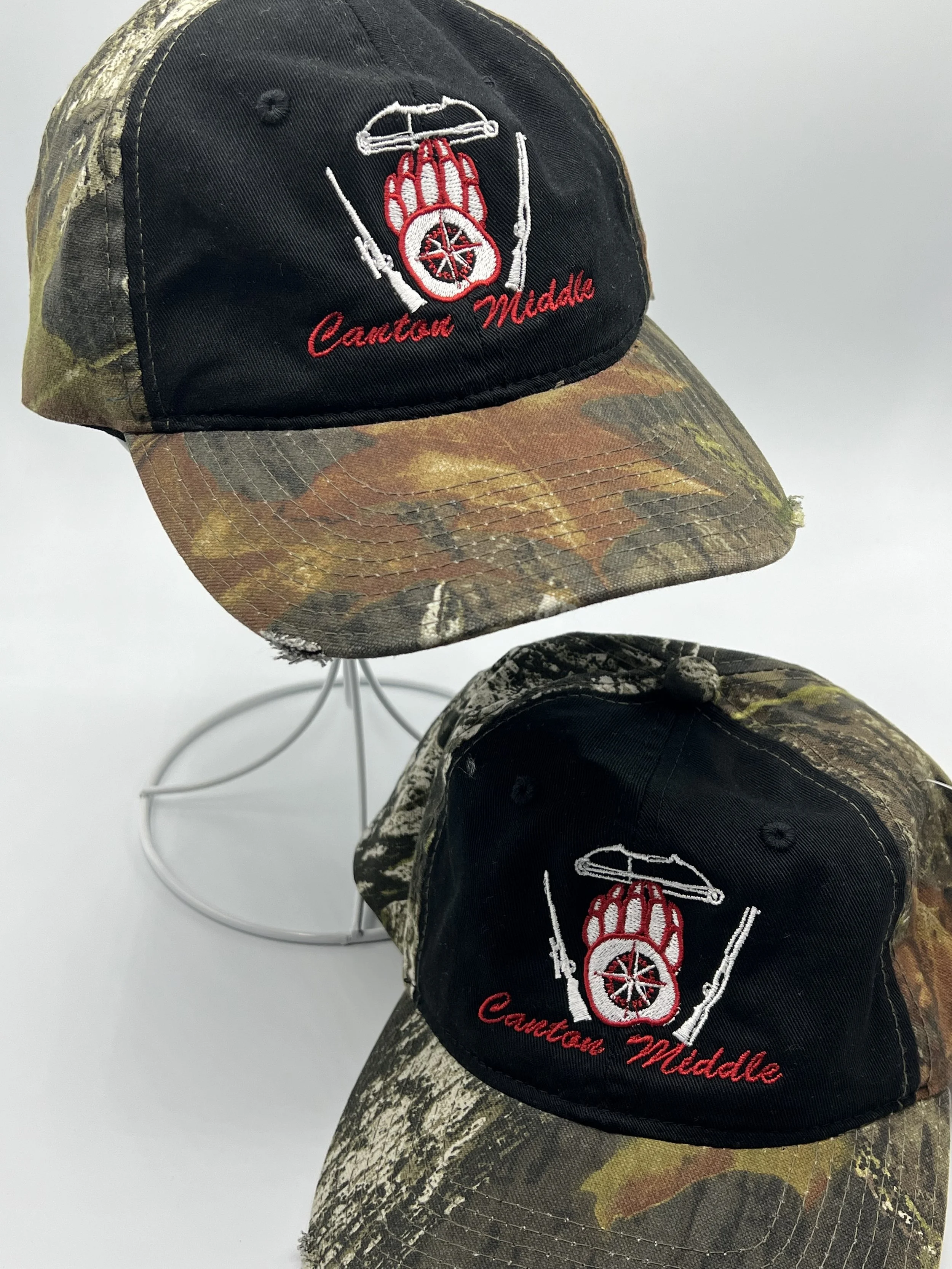 Team hats with embroidered logo