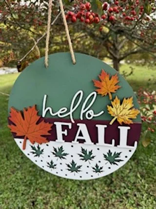 Image of Hello Fall Door Hanger