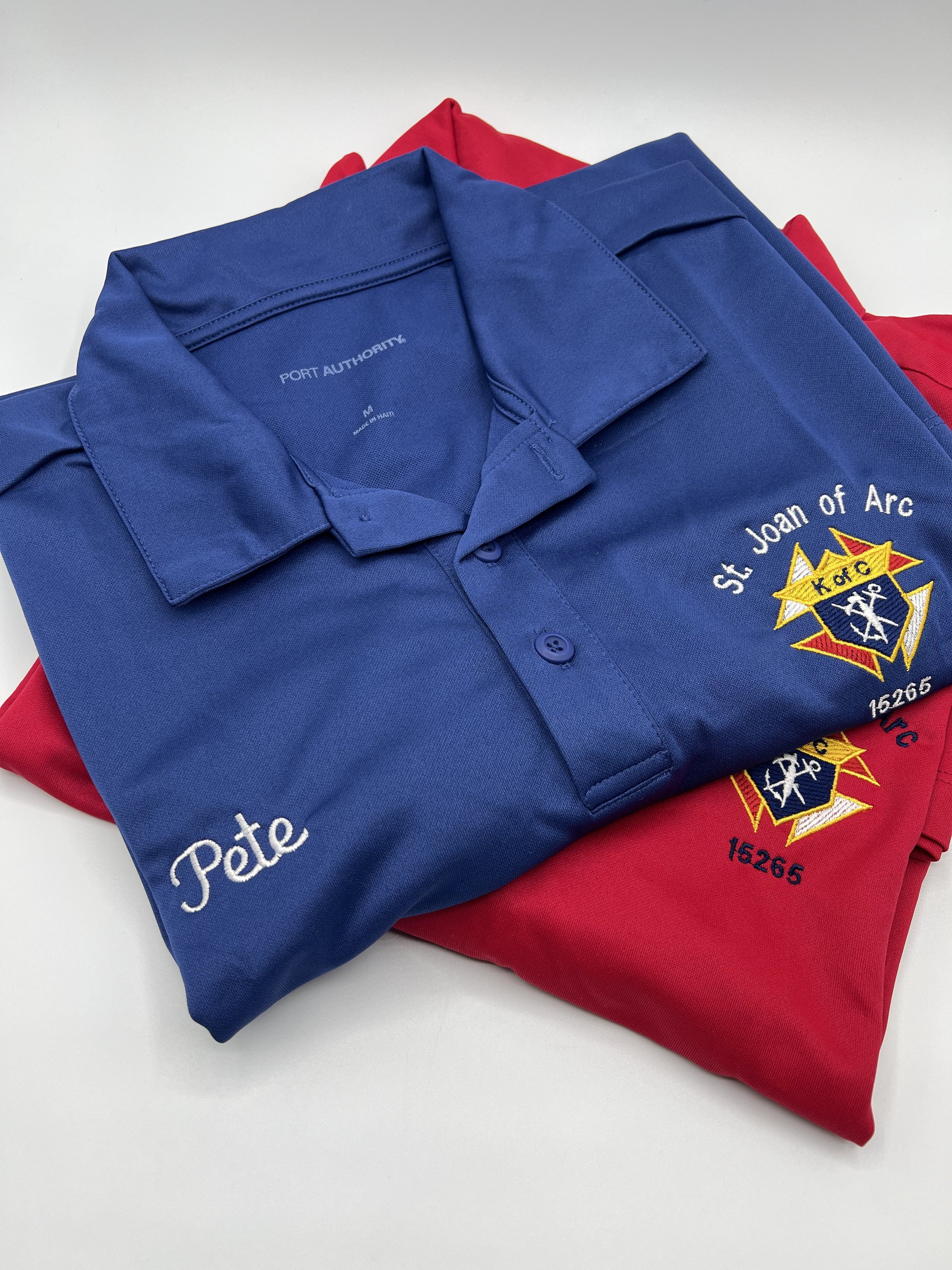 Polo embroidery with professional finish