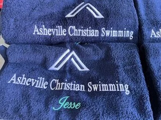 Custom embroidered towel