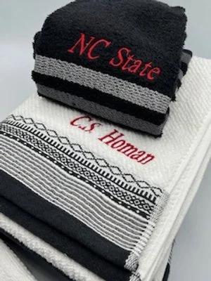 Custom embroidered towel