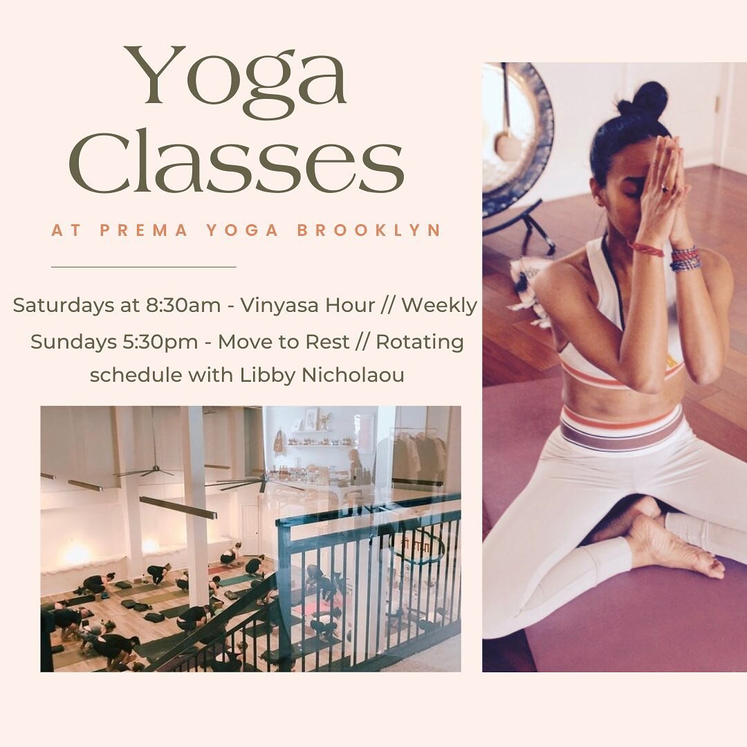 New Year, Updated Schedule 💝!

Please move with me in person in Brooklyn on Saturday mornings and Sunday evenings @premayogabrooklyn.

The space is beautiful and we have heated floors 🤩🙌🏾 💫 #cozy #yoga #brooklyn